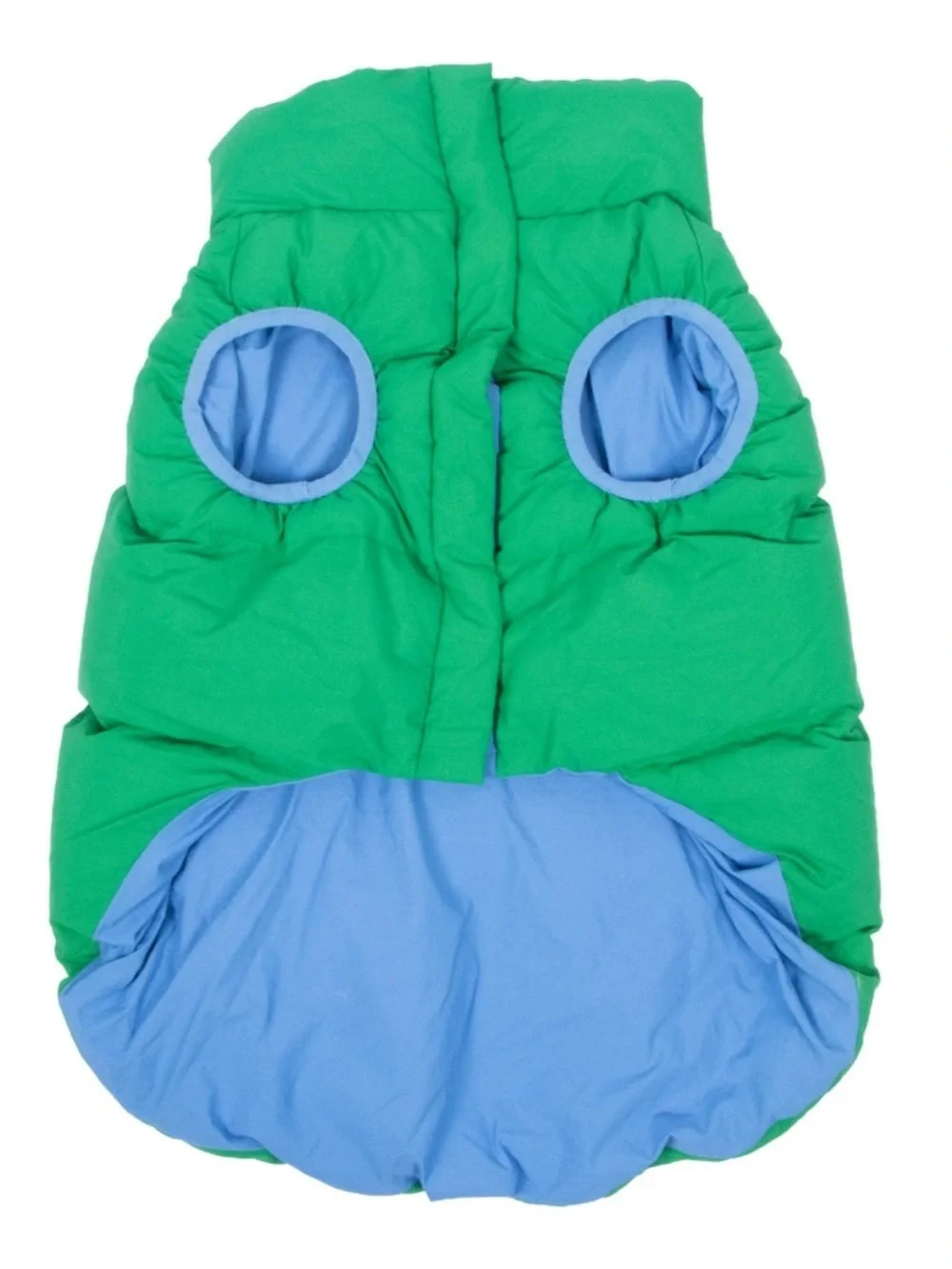 New- medium Puffer  Green /Blue Reversible Dog  Coat - Vest